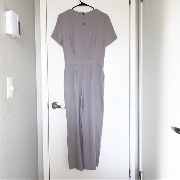 REISS Gray jumpsuit With button back and side pockets - Picture 10 of 12